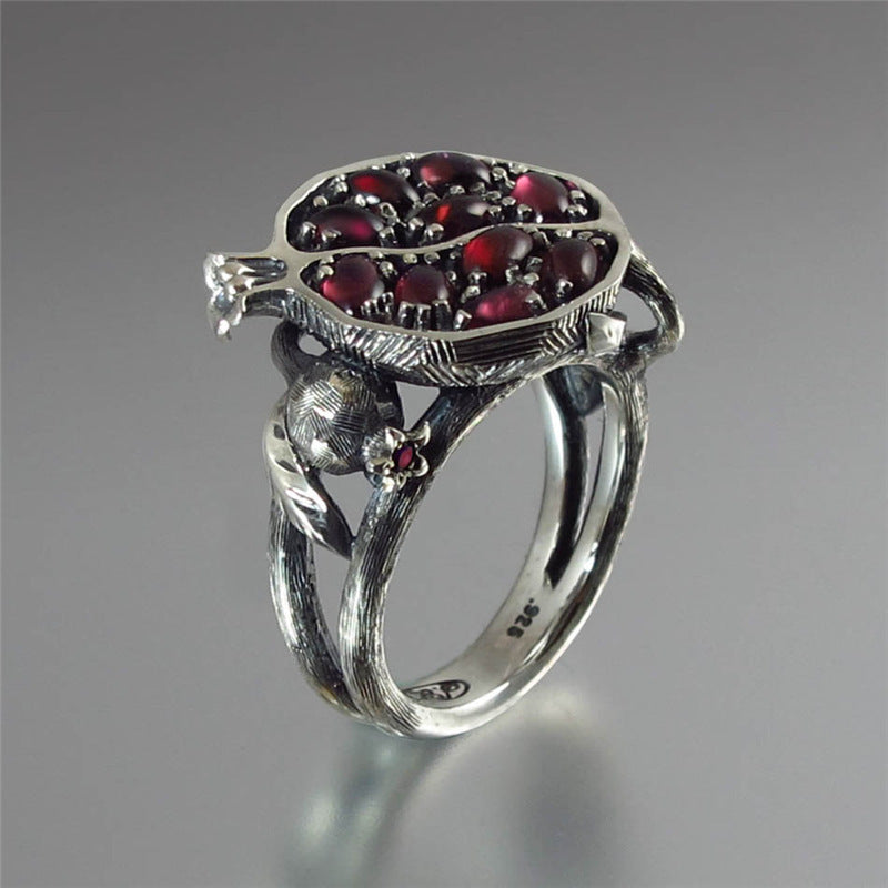 Red garnet ring