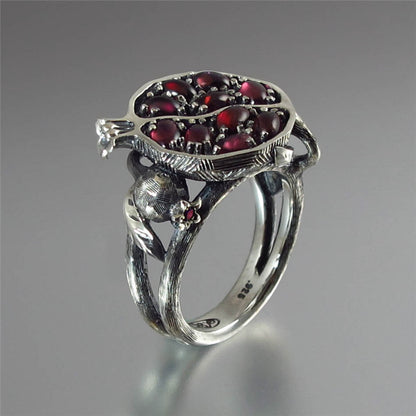 Red garnet ring