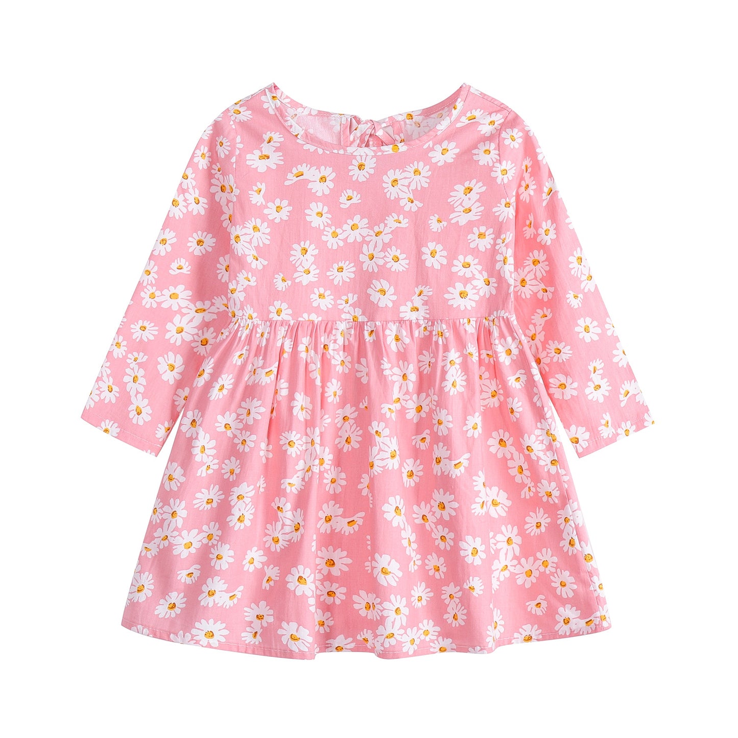 Children's Floral Cotton Long Sleeve Dress