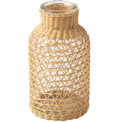 Straw Glass Vase Flower Arrangement Living Room Decoration