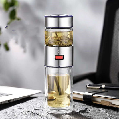 Car Tea And Water Separation Glass Portable Gift Box Set