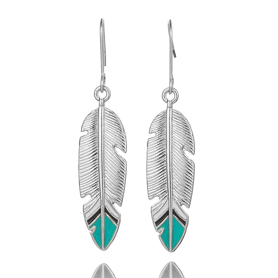 Exaggerated Personalized Large Leaves Enamel Earrings
