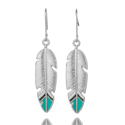 Exaggerated Personalized Large Leaves Enamel Earrings