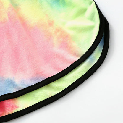 Open-back umbilical tie-dye sling two-piece