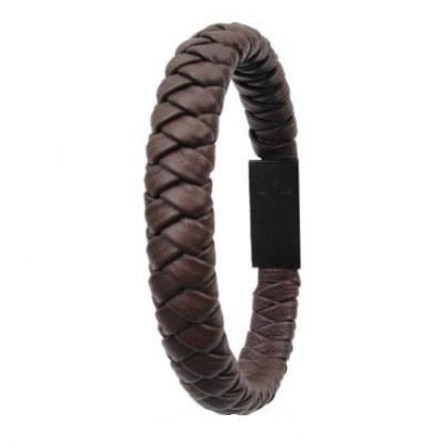 Leather woven creative data cable bracelet