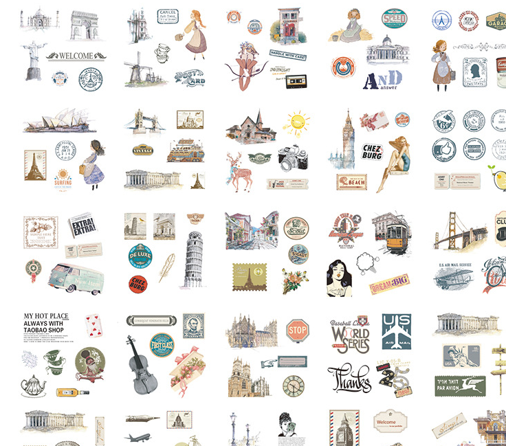 Gift box set sticker