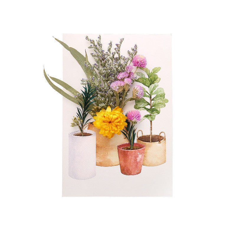 Greeting card diy dried flower material