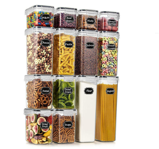 Airtight Cereal Storage Container – Large BPA-Free Plastic Pantry Crisper with Pour Spout