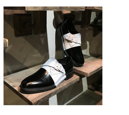 Classic Gentleman Metal Heel Leather Shoes