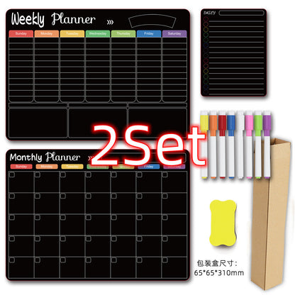 Calendar Magnetic White-board Wall Sticker Learning Schedule Refridgerator Magnets Message Board
