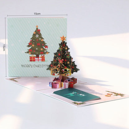 3d Christmas Greeting Card Stereo Christmas Tree Card Creative