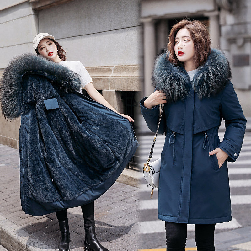 Loose plus size winter plus velvet cotton jacket