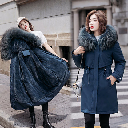 Loose plus size winter plus velvet cotton jacket