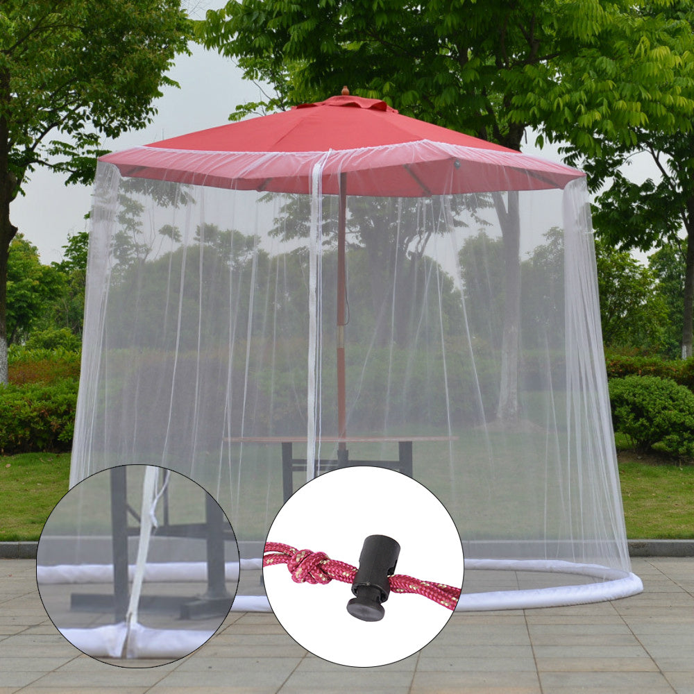 Outdoor umbrella net cover