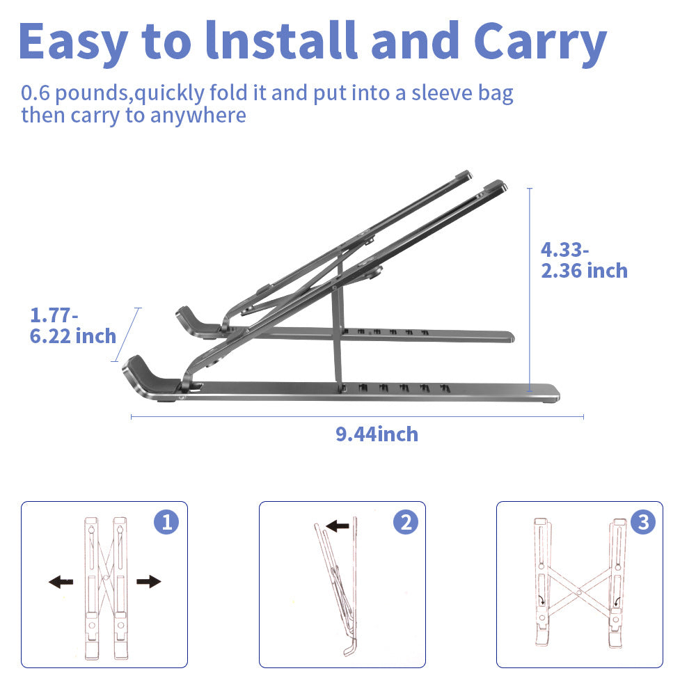 Portable Laptop Stand Aluminum Alloy Lifting Folding