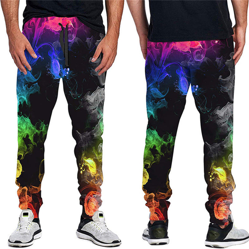 Men's Sports Casual Loose Printed Pants