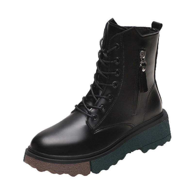 Martin Boots Female British Style New Fashion Thick-soled Short Tube