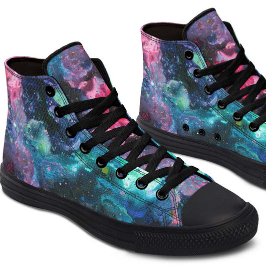 Printed Couple High Top Canvas Shoes