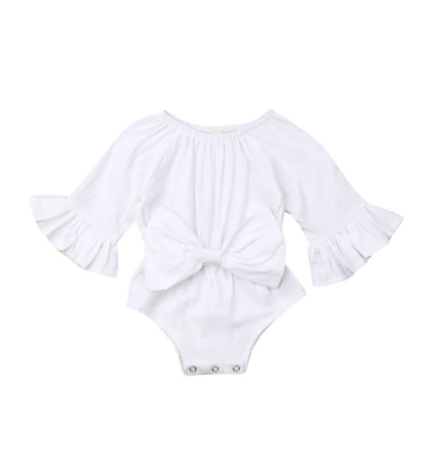 Bow long sleeve suit