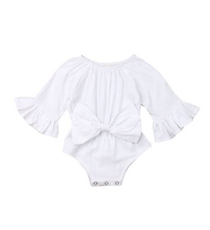 Bow long sleeve suit