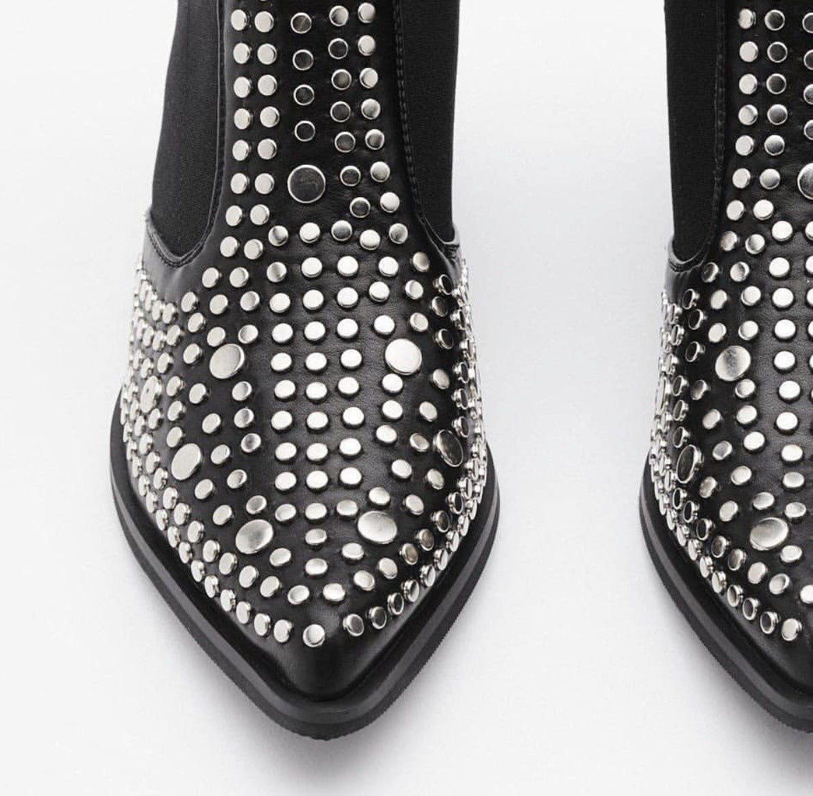 Plus size rivet elastic women's boots