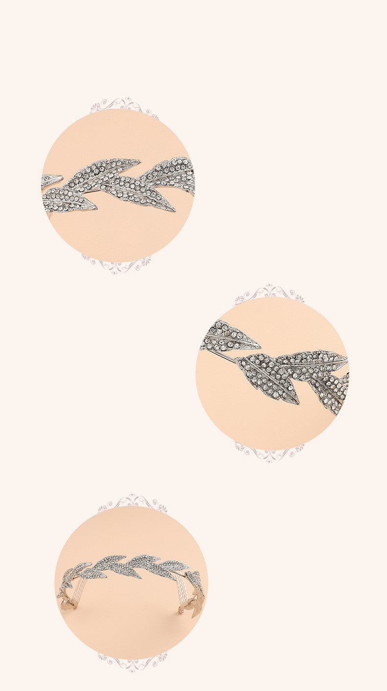 Retro Leaf Crown Jewelry Bride Hairband - FLIPSTYLEZLLC
