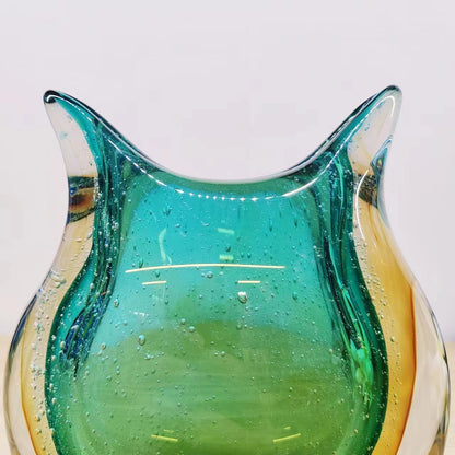 Two Colors Reflection Glass Vase Decoration