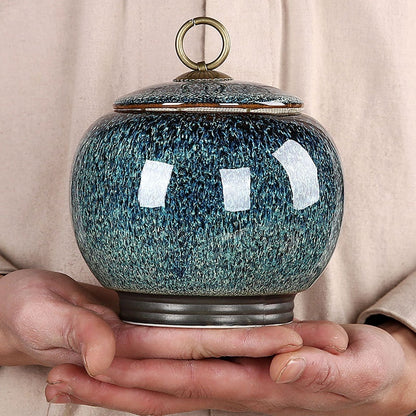 Ceramic Creative Pu'er Tieguanyin Tea Fruit Storage Jar