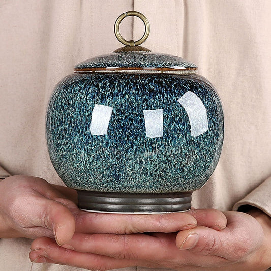 Ceramic Creative Pu'er Tieguanyin Tea Fruit Storage Jar