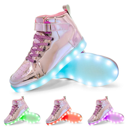 LED Lamp High-top Board Shoe Light Shoes Charging Dancing Shoes