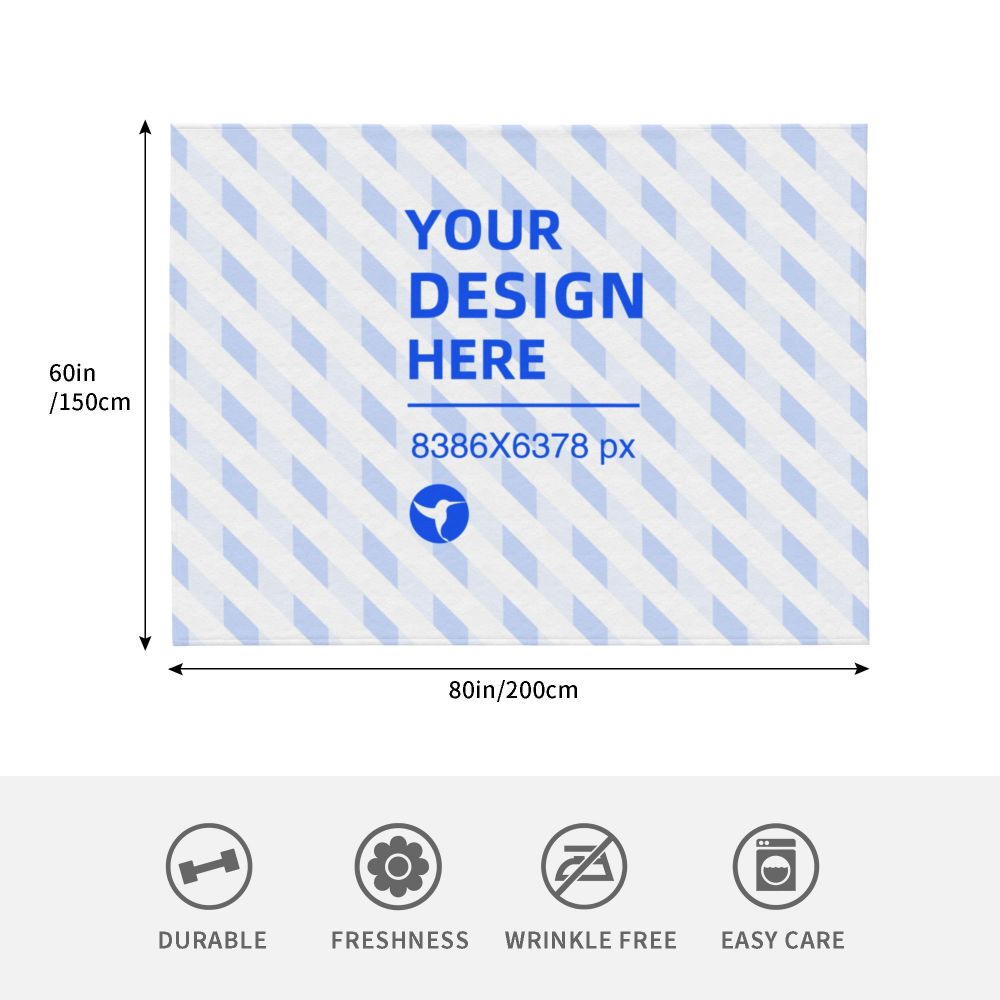 Create Your Own 80x60in Horizontal Skin-friendly Breathable Flannel Blanket