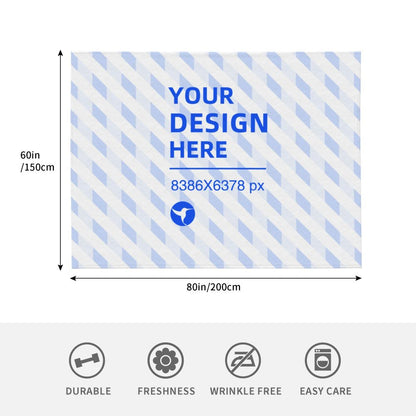 Create Your Own 80x60in Horizontal Skin-friendly Breathable Flannel Blanket