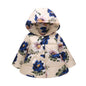 Girls' Hooded Fashion Printed Cotton-padded Jacket