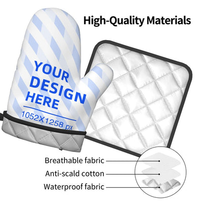 Create Your Own Kitchen Baking Insulation Gloves Pot Holder Two-Piece Set