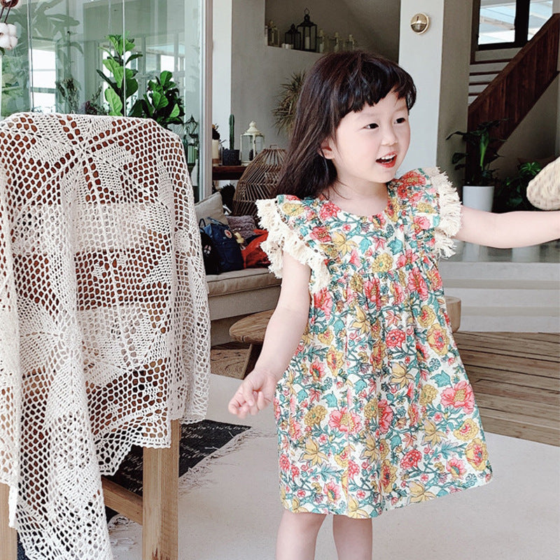 European and American retro ethnic print skirt