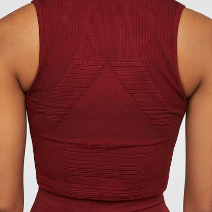 Seamless striped slot yoga clothing suit