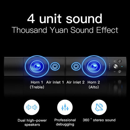 Small Speaker Subwoofer USB with Microphone Bluetooth Wired Universal