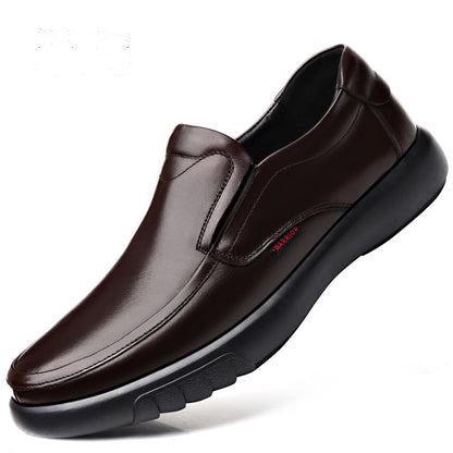 Men's casual plus size leather shoes