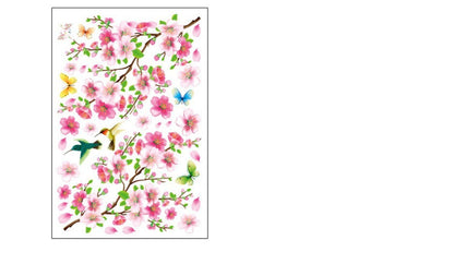 Branch Bird Living Room Glass TV Background Sticker