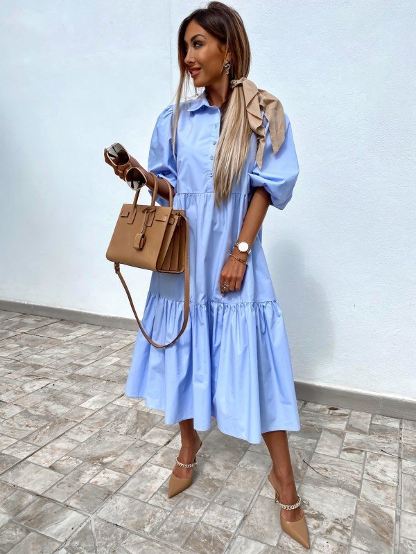 Shirt Lapel Plus Size Loose Swing Dress