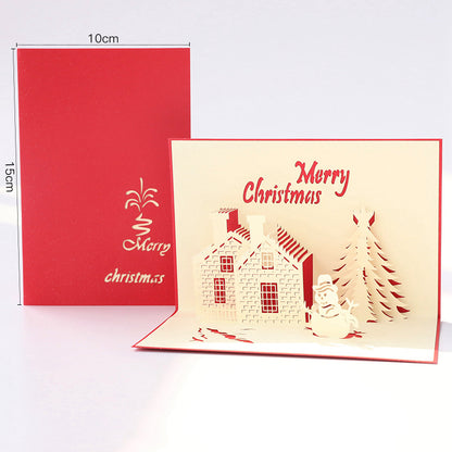 3d Christmas Greeting Card Stereo Christmas Tree Card Creative
