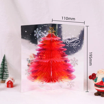 3d Christmas Greeting Card Stereo Christmas Tree Card Creative