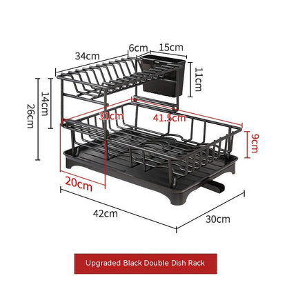 Kitchen Sink Countertop Draining Bowl Rack Storage