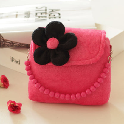 Children's bag children's messenger bag Girl's bead chain hand bag cute flower princess bag baby baby purse