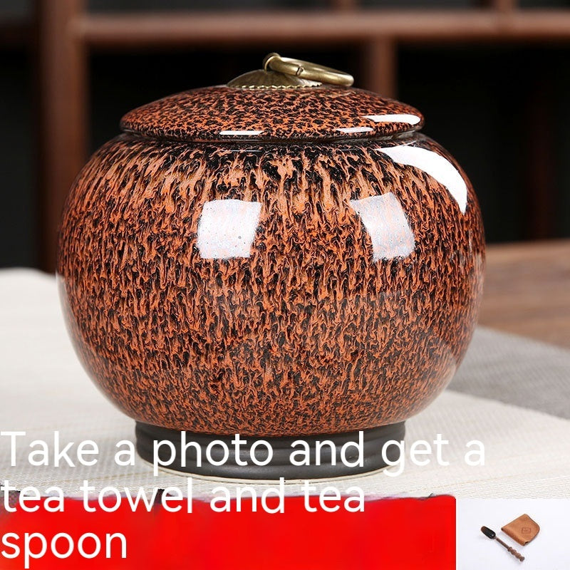 Ceramic Creative Pu'er Tieguanyin Tea Fruit Storage Jar