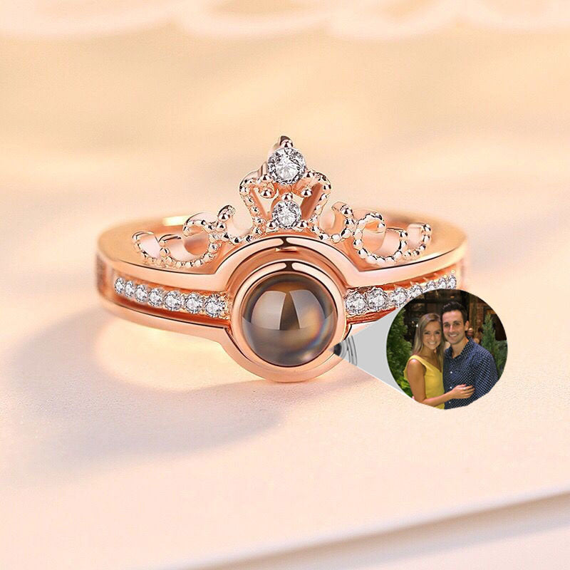 S925 Projection Personalized Photo Ring