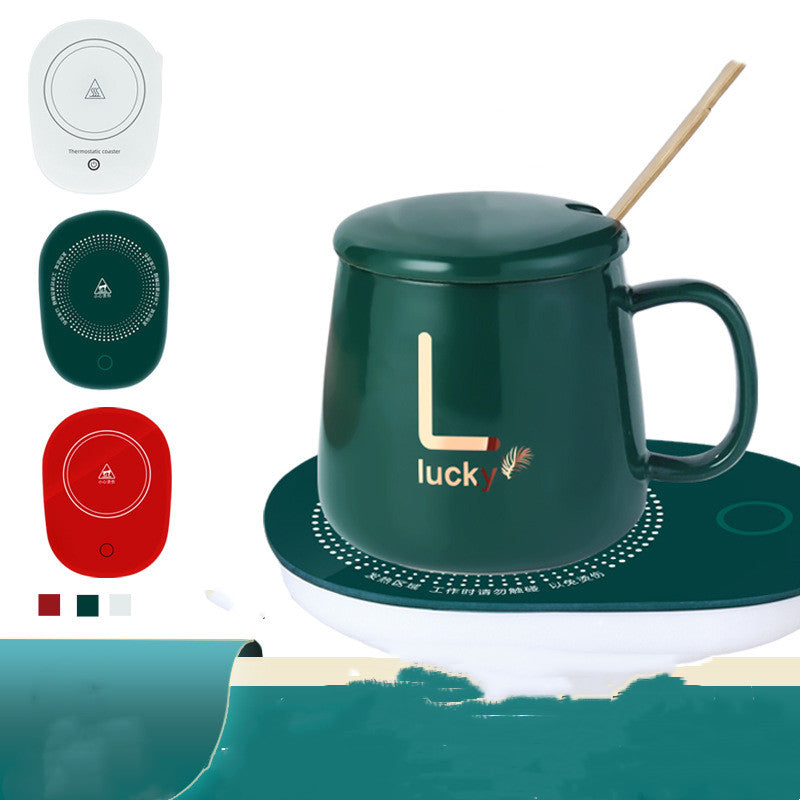 Constant Temperature 55 Degrees Coaster Gift Box Desktop Warming Coaster