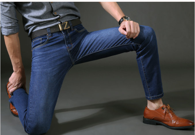 Mid-rise stretch men's jeans