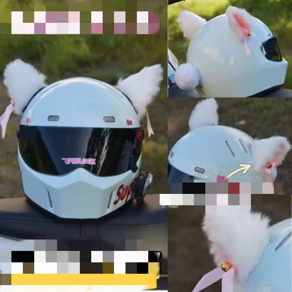 Scooter With Lights Motorcycle Shiny Veil Helmet Accessories Motorcycle Wedding Headdress