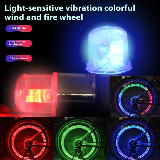 Mountain Bike Electric Motorcycle Inflating Valve Light Wheel Tire Core Hot Wheels Colorful Light